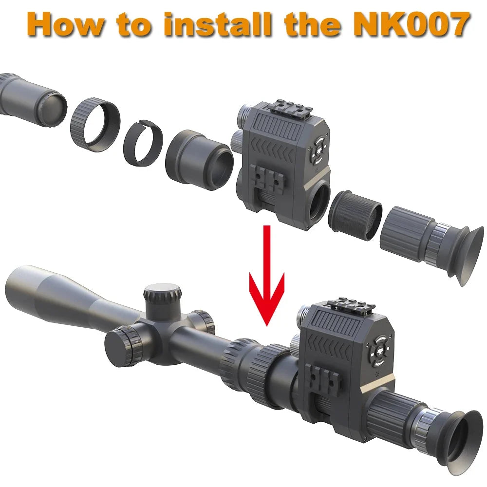 Digital Night Vision Riflescope Monocular HD 1080P 8X Zoom 850NM Infrared 200M Night Vision For Hunting Wild Adventure