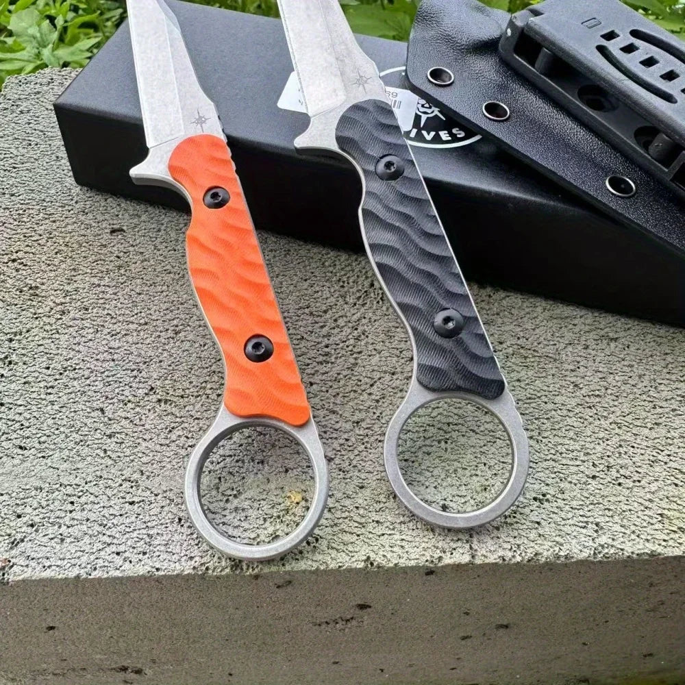 TOOR Straight-edge Knife Ergonomic G10 Handle with Sheath Outdoor Camping High Hardness Multi-functional Tactical Hunting Knives