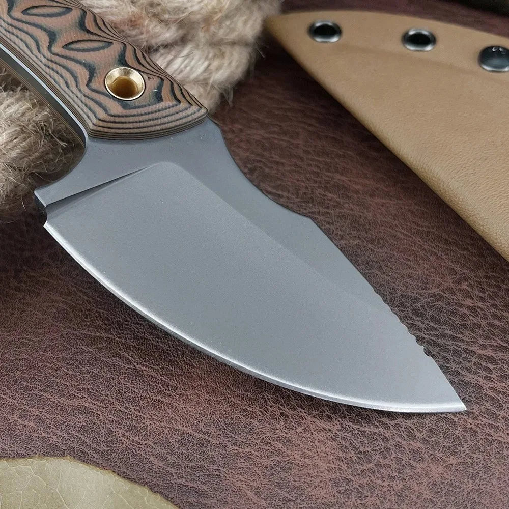 Tactical Durable Portable Wilderness Adventure Survival Pocket Knife Outdoor Camping Hunting Self Defense Utility Straight Knife