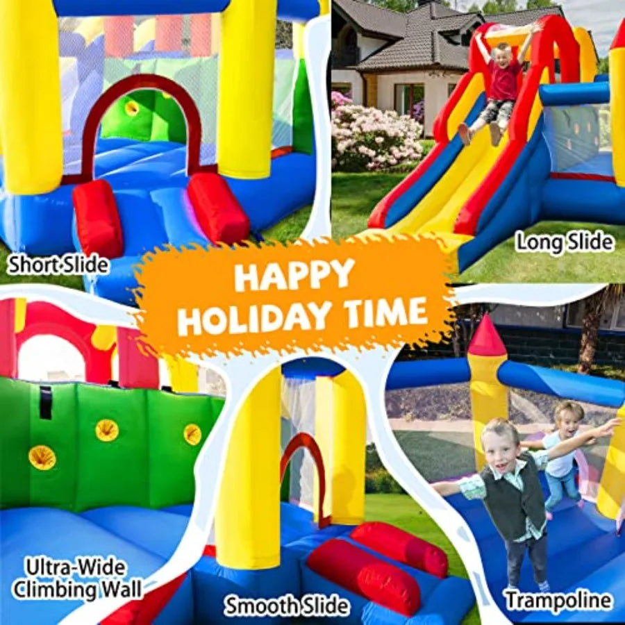 InfIatable Bounce House for 38 yr Bouncy House Accommodate 46 Fun and Safe Indoor Outdoor Play 12.3'Lx10'Wx6.3'H