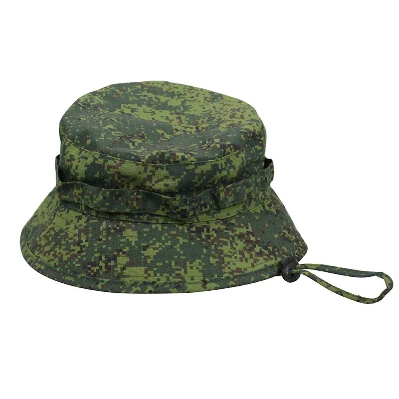 Men's Panama Hat Bucket Hat Tactical Sunscreen Camouflage Outdoor Travel Climbing Fishing Caps Training Beach Men's Hiking Hat