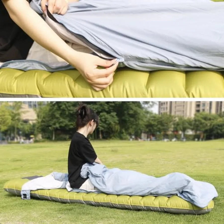 Ultralight Backpacking Sleeping Bag 5070F 1.5lbs Waterproof hine Washable 2Way Zipper for Teens Couples Women Men Compact for H