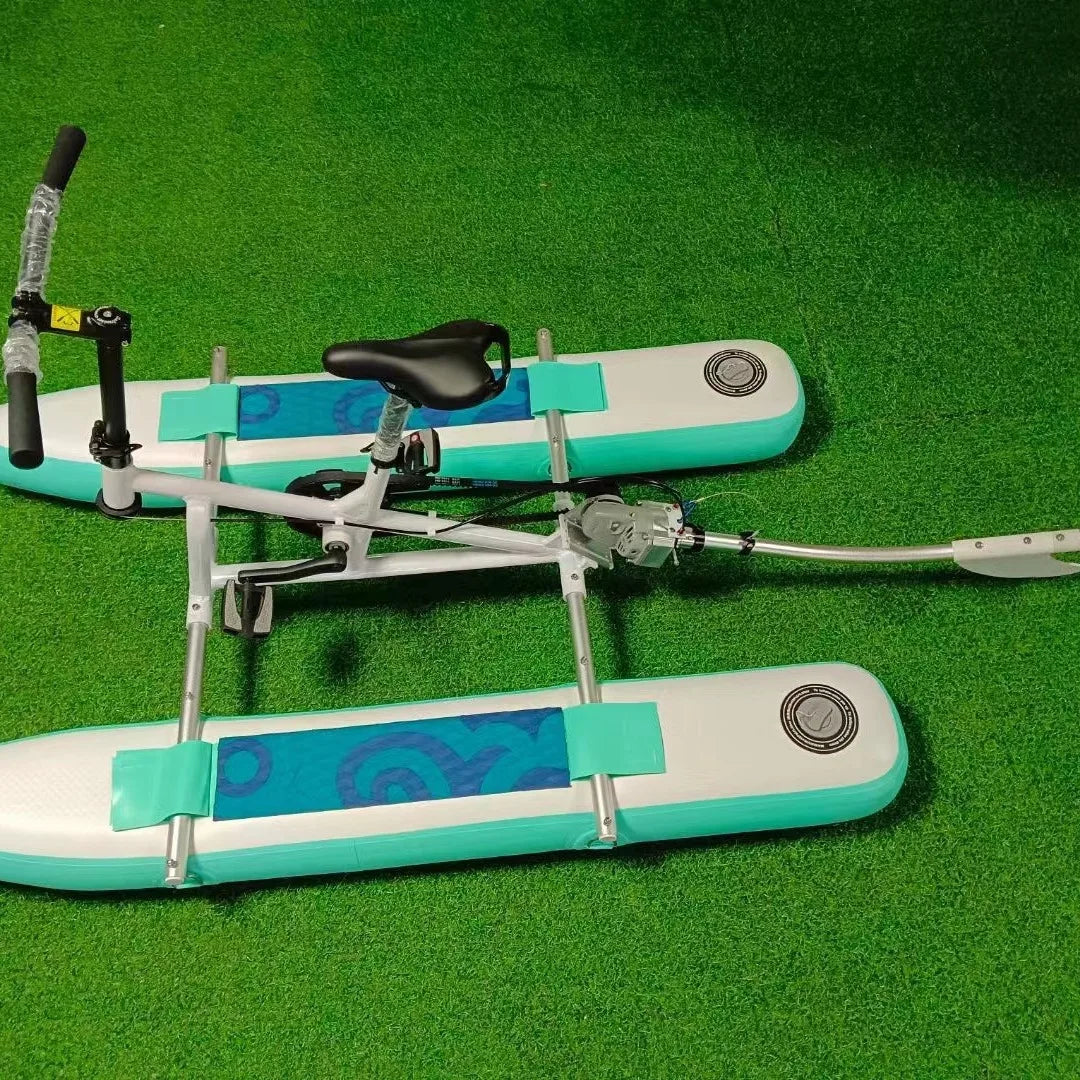 Single Children Water Bike Inflatable Pontoon Junior Water Bike Recreational Wading One Person Pedal Bicycle For Water Sports