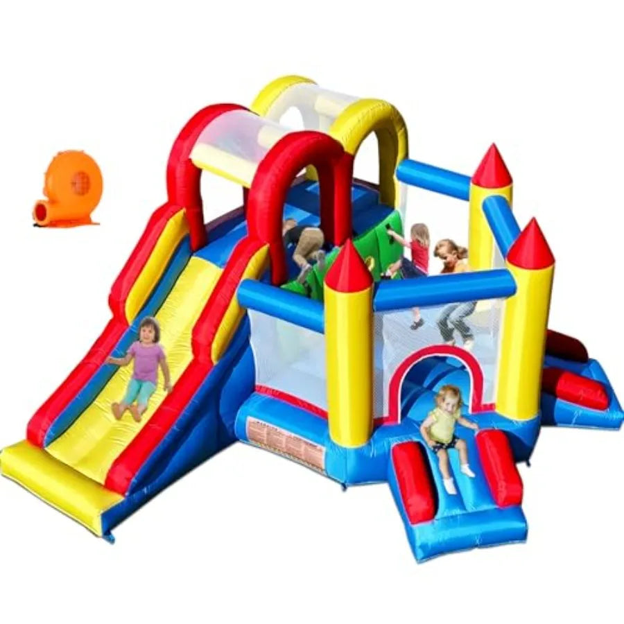 InfIatable Bounce House for 38 yr Bouncy House Accommodate 46 Fun and Safe Indoor Outdoor Play 12.3'Lx10'Wx6.3'H