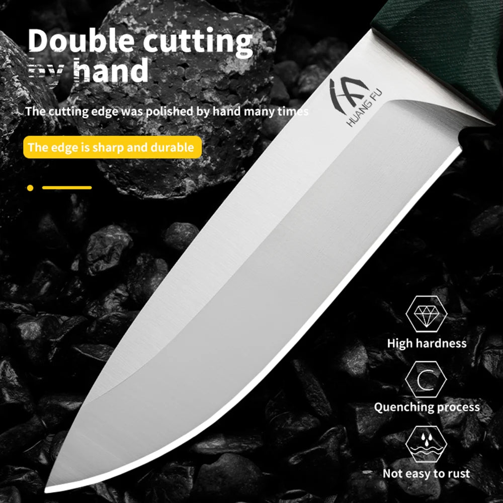 HUANGFU High quality fixed blades, outdoor straight knives, wilderness survival knives, men's knives, tactical knives
