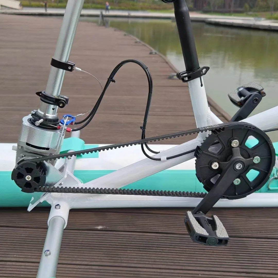 Single Children Water Bike Inflatable Pontoon Junior Water Bike Recreational Wading One Person Pedal Bicycle For Water Sports