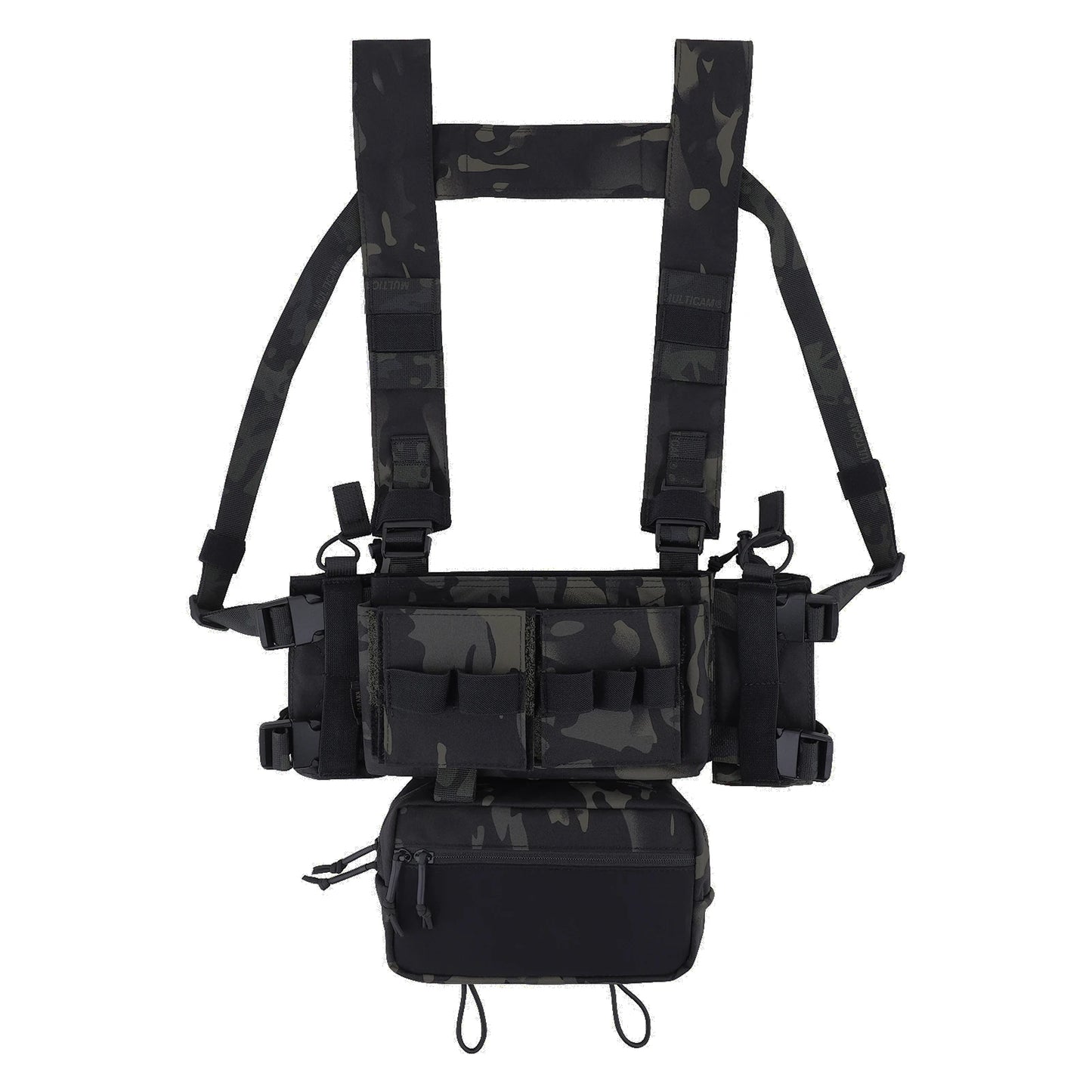 KRYDEX MK3 MK4 Micro Fight Chassis Chest Rig Modular Airsoft Hunting Combat Tactical Carrier Vest w/ 5.56 7.62 Magazine Pouch