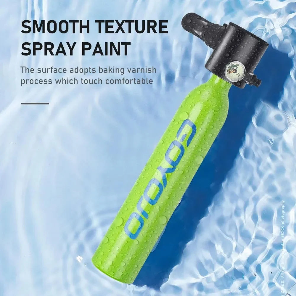 0.5L Mini Scuba Tank with Pump, Portable Diving Tank, Lung Tank Kits with 3000 PSI Max Pressure, Reusable Scuba Diving Kit Gear