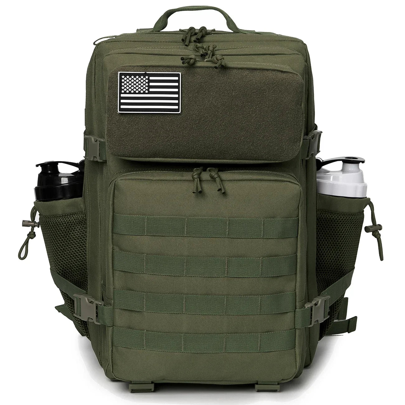 45L Molle Tactical Backpack Bag Hunting MOLLE Backpack GYM For Men EDC Outdoor Hiking Survival Rucksack Witch Bottle Holder