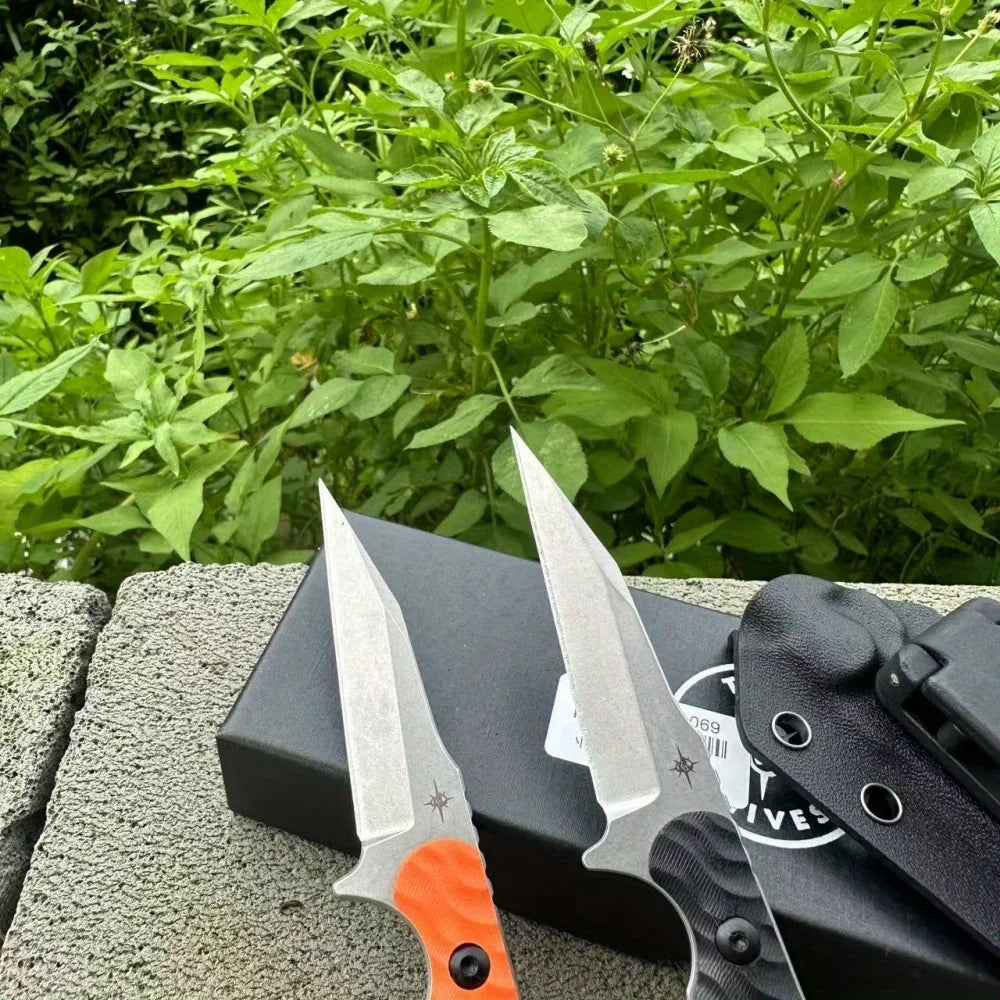 TOOR Straight-edge Knife Ergonomic G10 Handle with Sheath Outdoor Camping High Hardness Multi-functional Tactical Hunting Knives