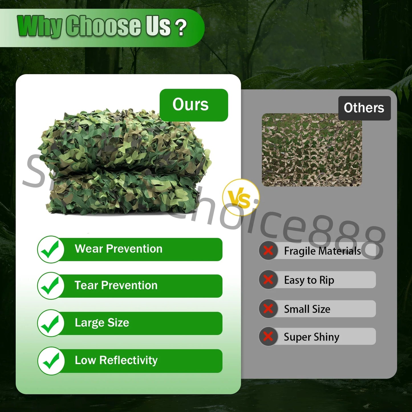 8×8m Camouflage Netting Outdoor Camping Sunshade Mesh Camo Net Sun Shelter Hunting Garden Gazebo Net Car Awning