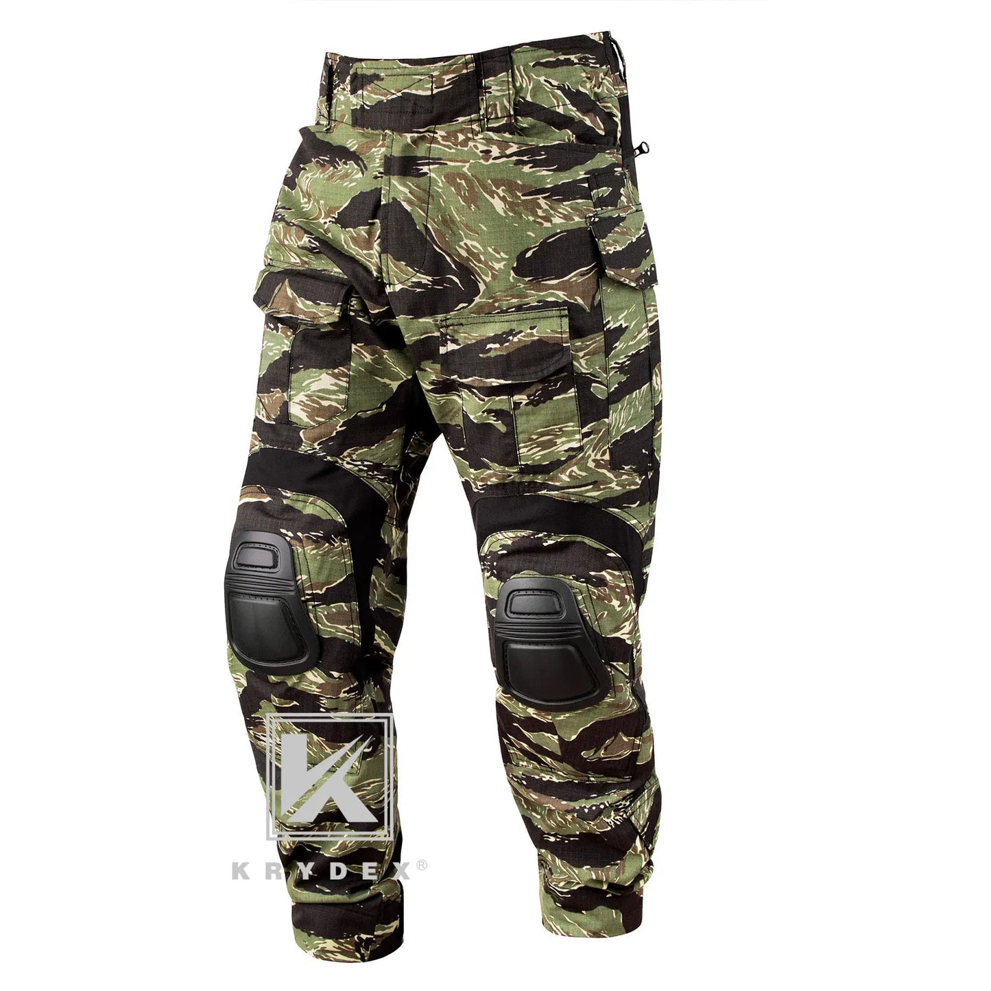 KRYDEX Camouflage Tactical Combat Pants Tactical Combat Trousers Knee Pads Outdoor Hunting Uniform Gear