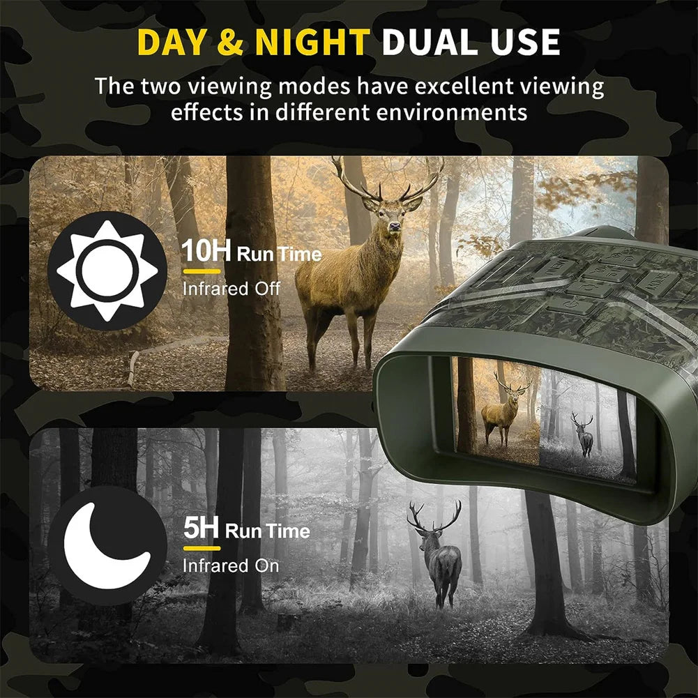 4K Night Vision Binoculars Device 5X Digital 800m Full Dark Infrared Telescope Goggles For Hunting Camping Video Record