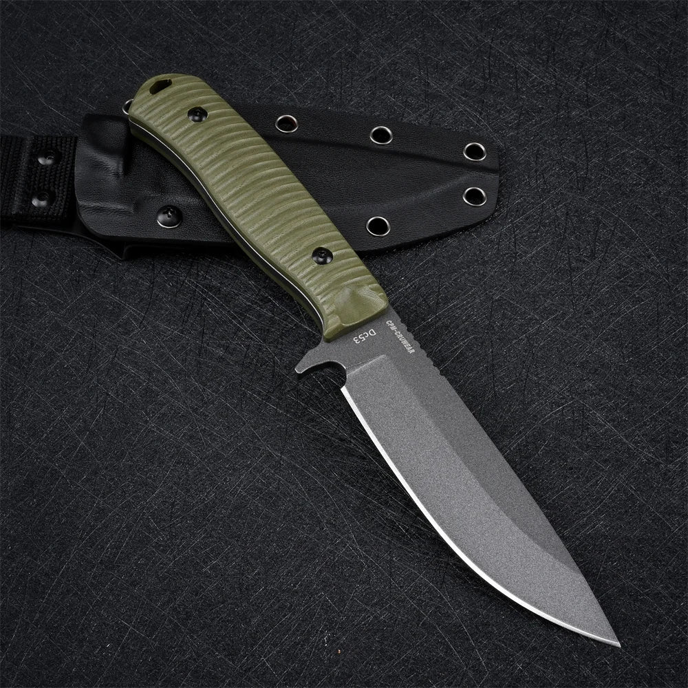 DC53 Steel 539 Fixed Blade Utility Knives Hunting Survival Knife Tactical  For Camping Outdoors Self Defense And EDC