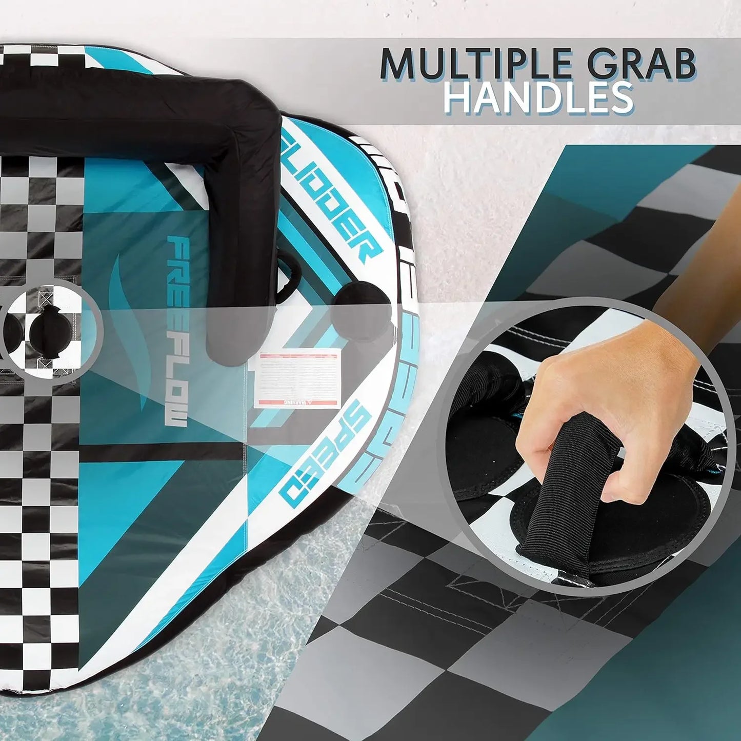 Heavy-Duty Inflatable Towable Booster Tube - Water Tube Boating Float Tow Raft