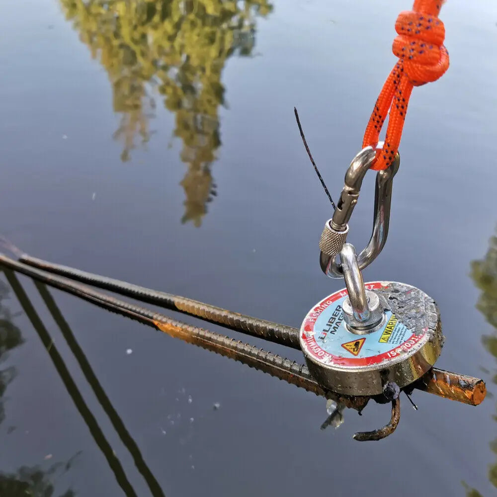 400lbs Strong Fishing Magnet Kit N52 Rare Earch 20M Rope Underwanter Metal Ring Neodymium Magnetic