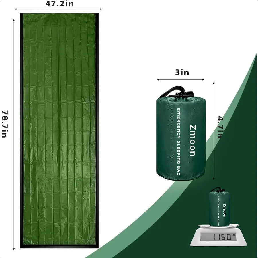 Emergency Sleeping Bag Survival Bag Portable Waterproof Thermal Bivy Sacks Bivvy Bags Camping Mylar Sleeping Bag Survival Gear