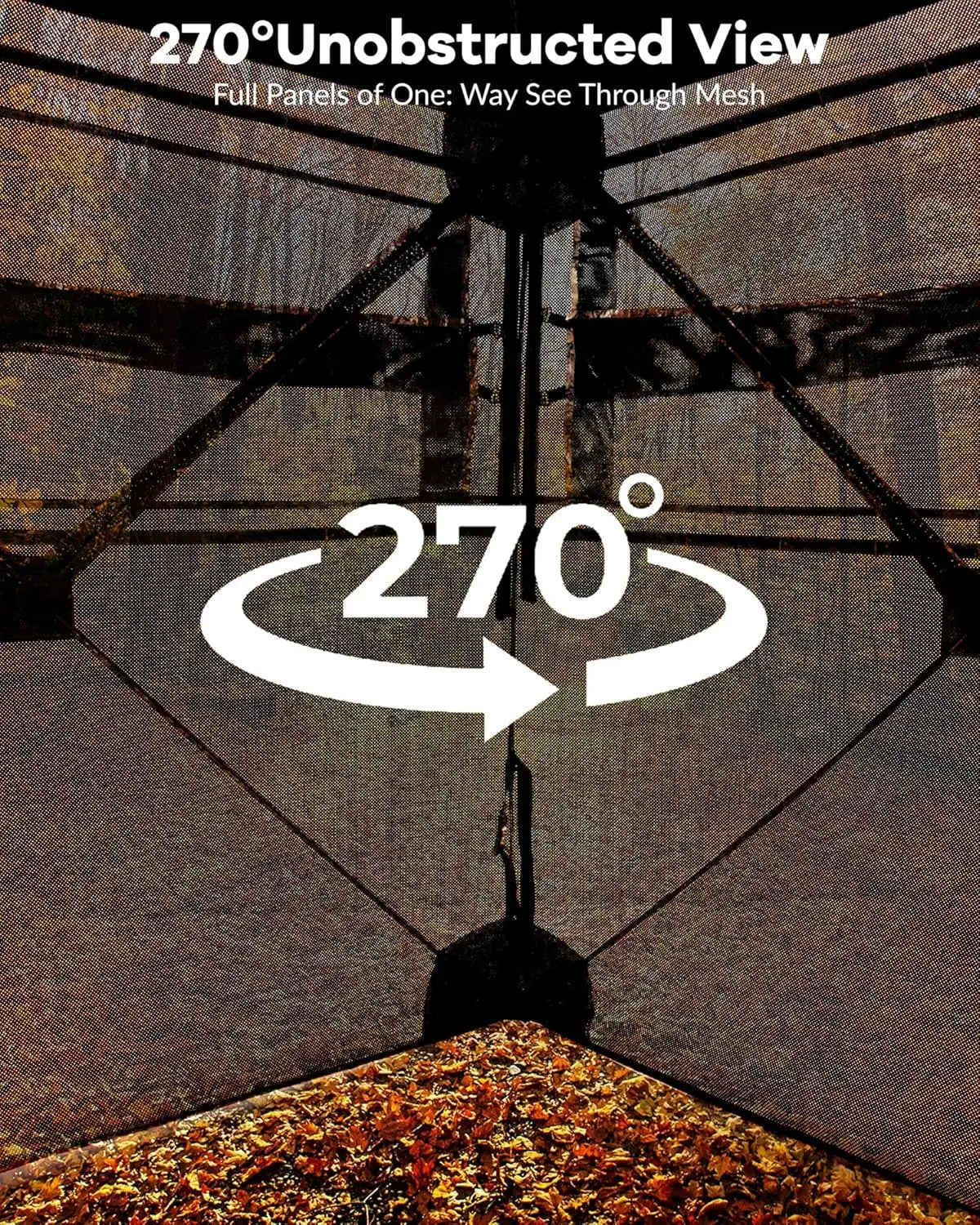 Outdoor Hunting Pop Up Ground Blinds for 4-6 People 116" 58" 66" with Windows and Silent Magnetic Door Lightweight Blinds