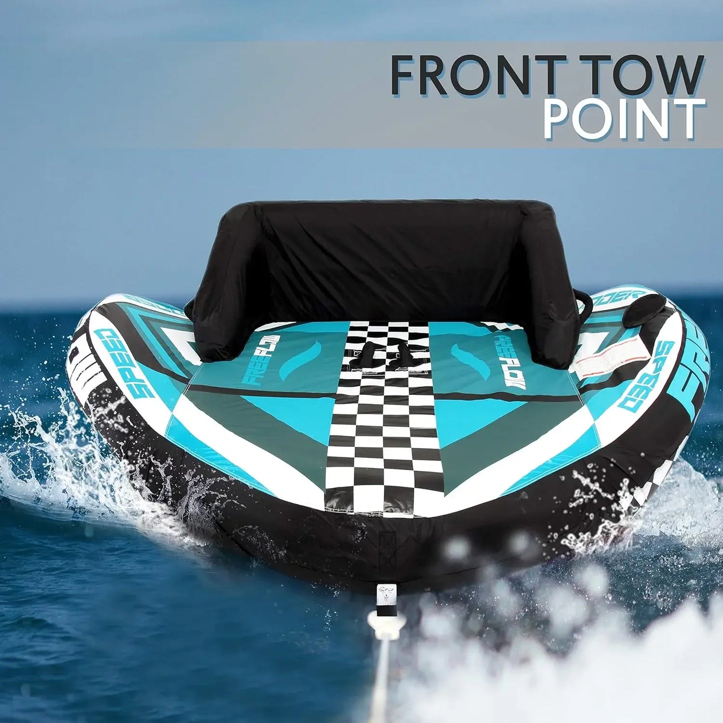 Heavy-Duty Inflatable Towable Booster Tube - Water Tube Boating Float Tow Raft