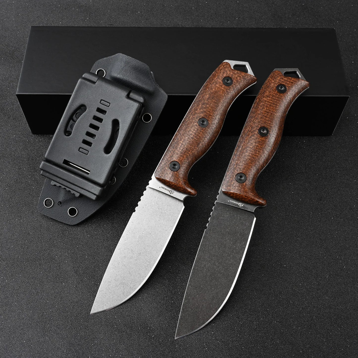 SDOKEDC Fixed Blade Knife DC53 Steel Micarta Handle Kydex Sheath for EDC Outdoor Camping Survival Mens Gift