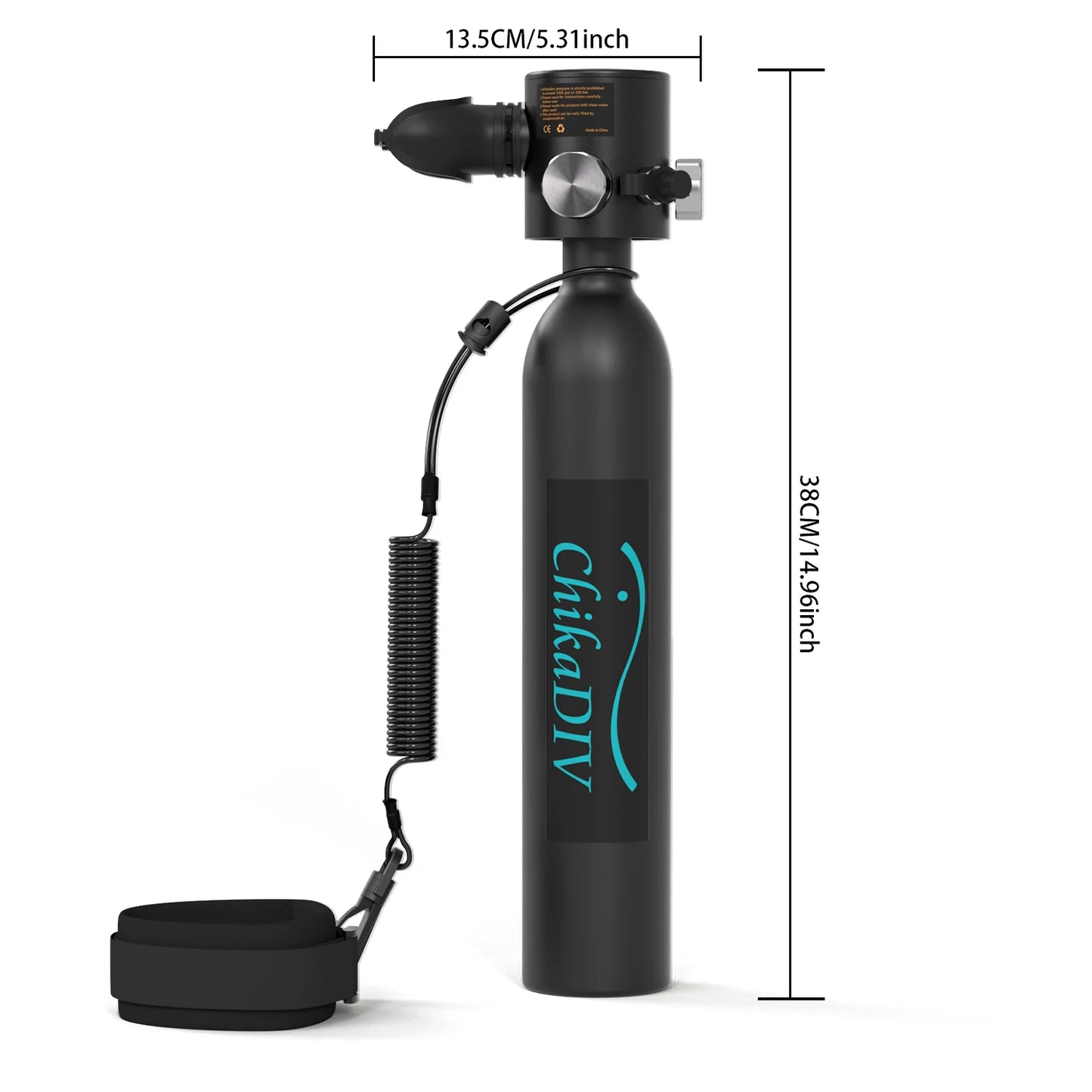 CHIKADIV Mini Diving Scuba Tank 0.5L Portable Diving Tank for Dive Boat Repair Snorkeling Swimming Gifts for Women men