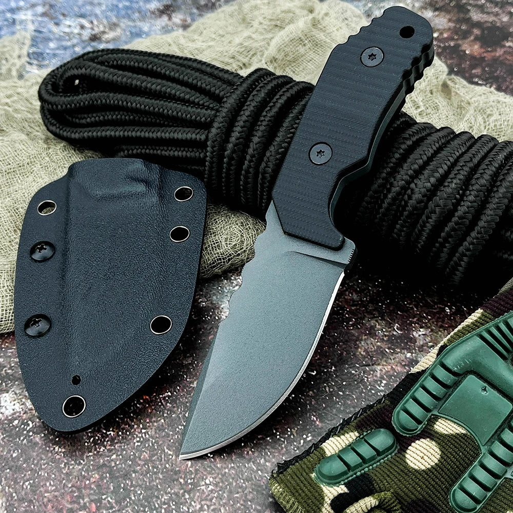 EDC Portable Outdoor Camping Straight Knife Tactical Hunter Knife High Hardness Multitools Wilderness Survival Utility Knife