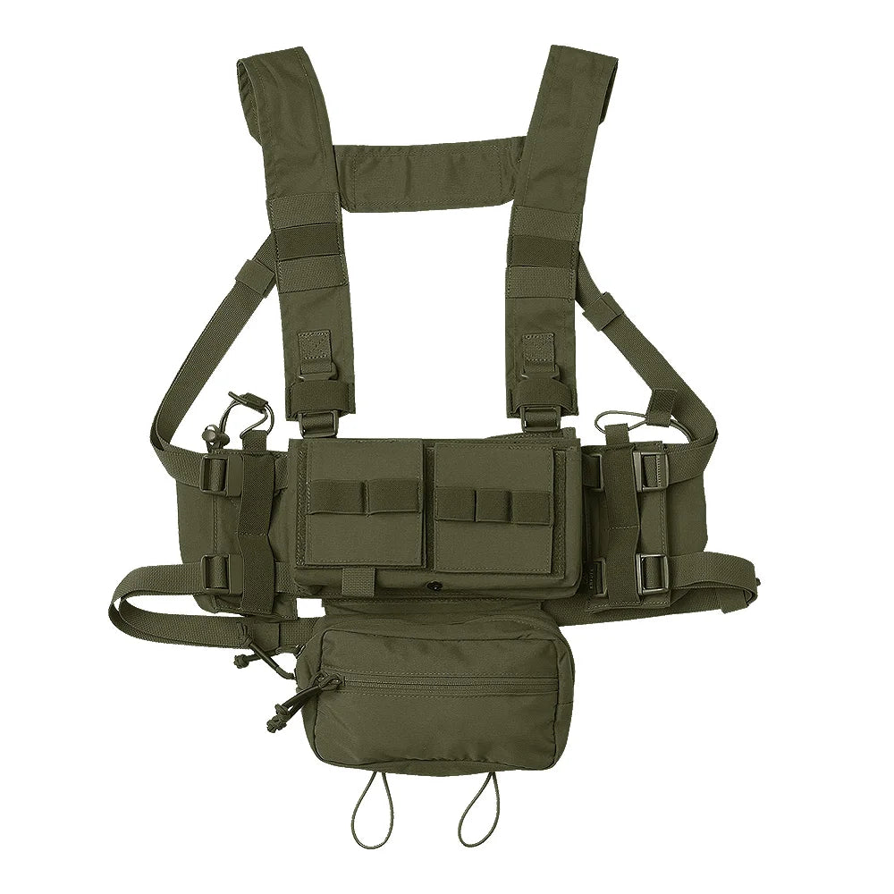 KRYDEX MK3 MK4 Micro Fight Chassis Chest Rig Modular Airsoft Hunting Combat Tactical Carrier Vest w/ 5.56 7.62 Magazine Pouch