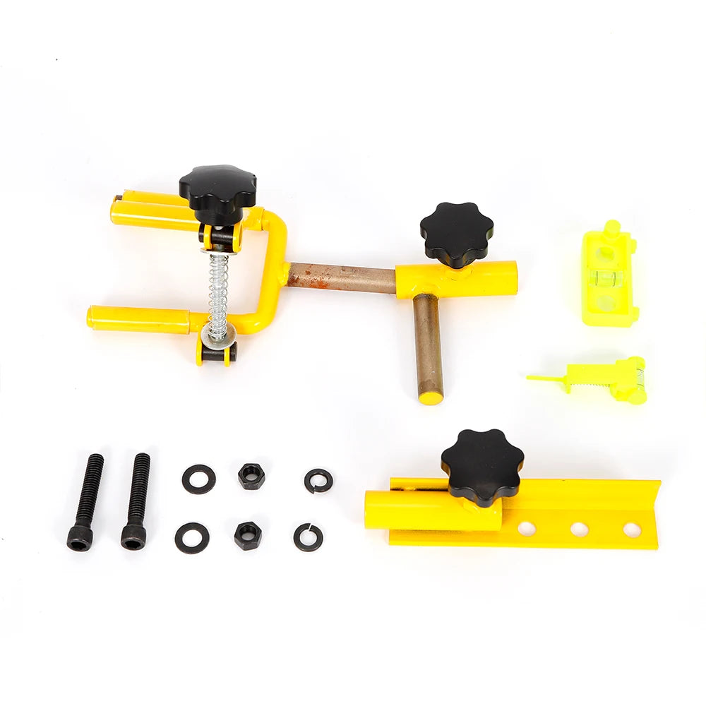 Universal Metal Bow Vise 360 Degree Adjustable Archery Combo Compound Hunt Tool Yellow left-to-right rotation and front-to-back
