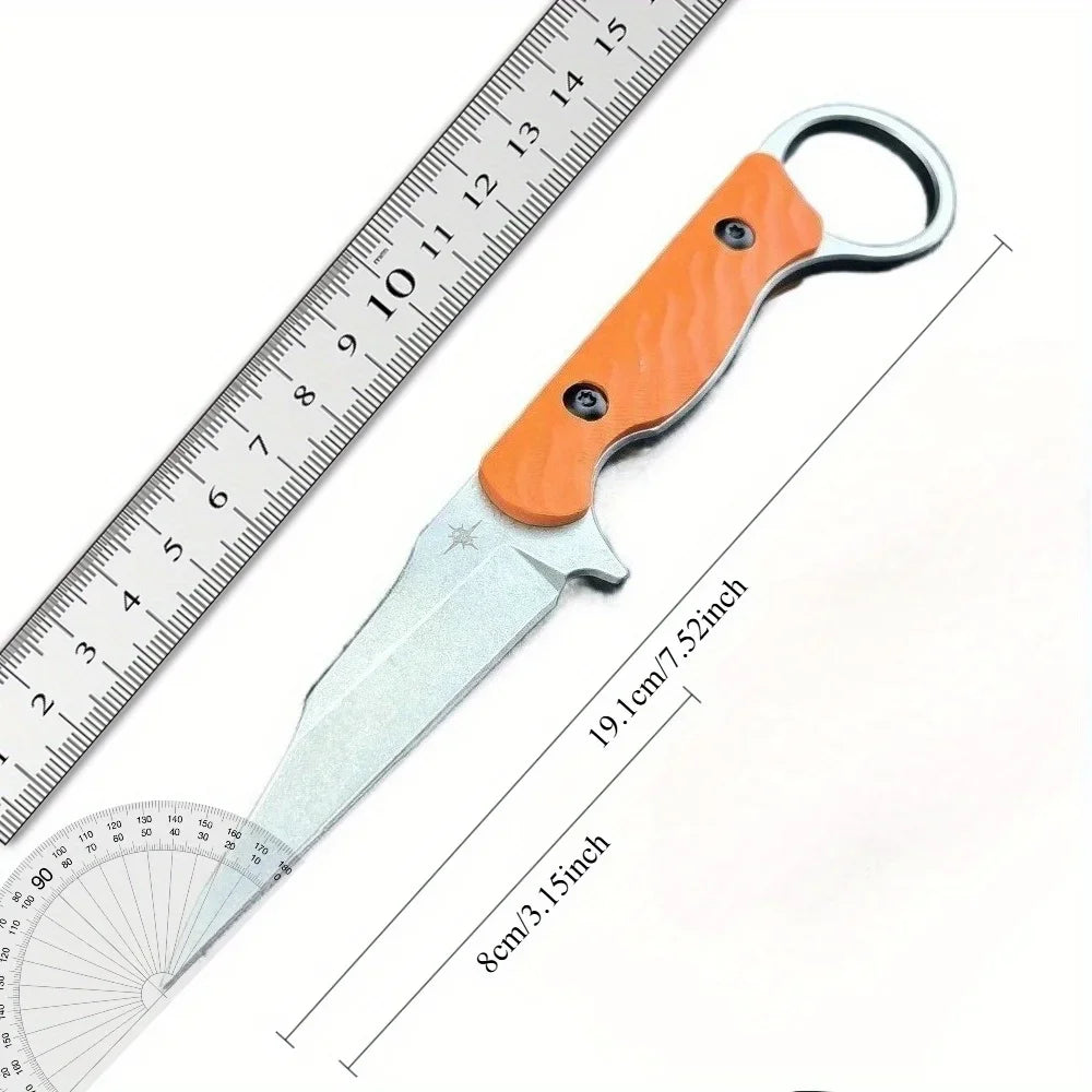 TOOR Straight-edge Knife Ergonomic G10 Handle with Sheath Outdoor Camping High Hardness Multi-functional Tactical Hunting Knives