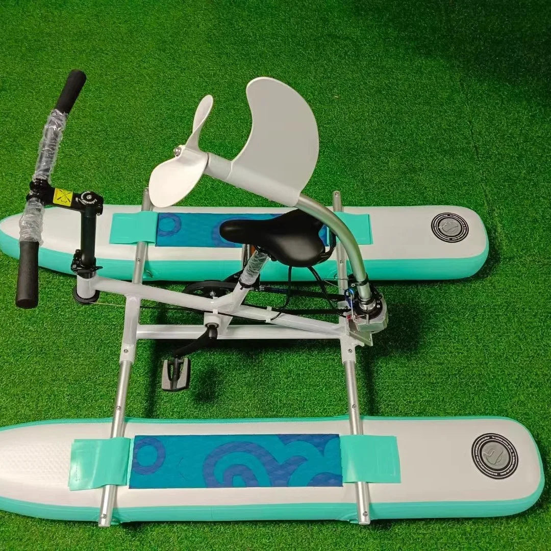 Single Children Water Bike Inflatable Pontoon Junior Water Bike Recreational Wading One Person Pedal Bicycle For Water Sports