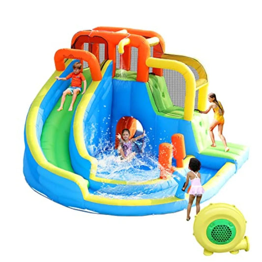 Inflatable Water Slide Bounce HouseBouncy Castle for Outdoor Inflatable Water Park with Slide for Backyard Party Jump House for