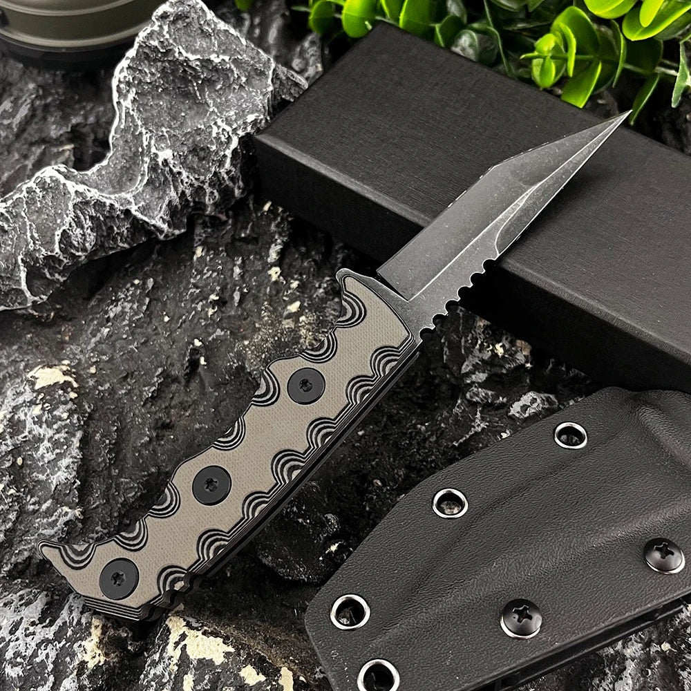 Multi-Functional Tactical Portable Wilderness Adventure Straight Knife Survival Pocket EDC Knife Outdoor Camping Hunting Knife