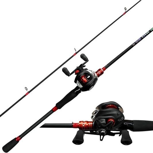Fishing Rod and Reel Combo Baitcasting Combo for Freshwater and Saltwater Fishing 6 Foot 7 Foot 2Piece Design with Durab