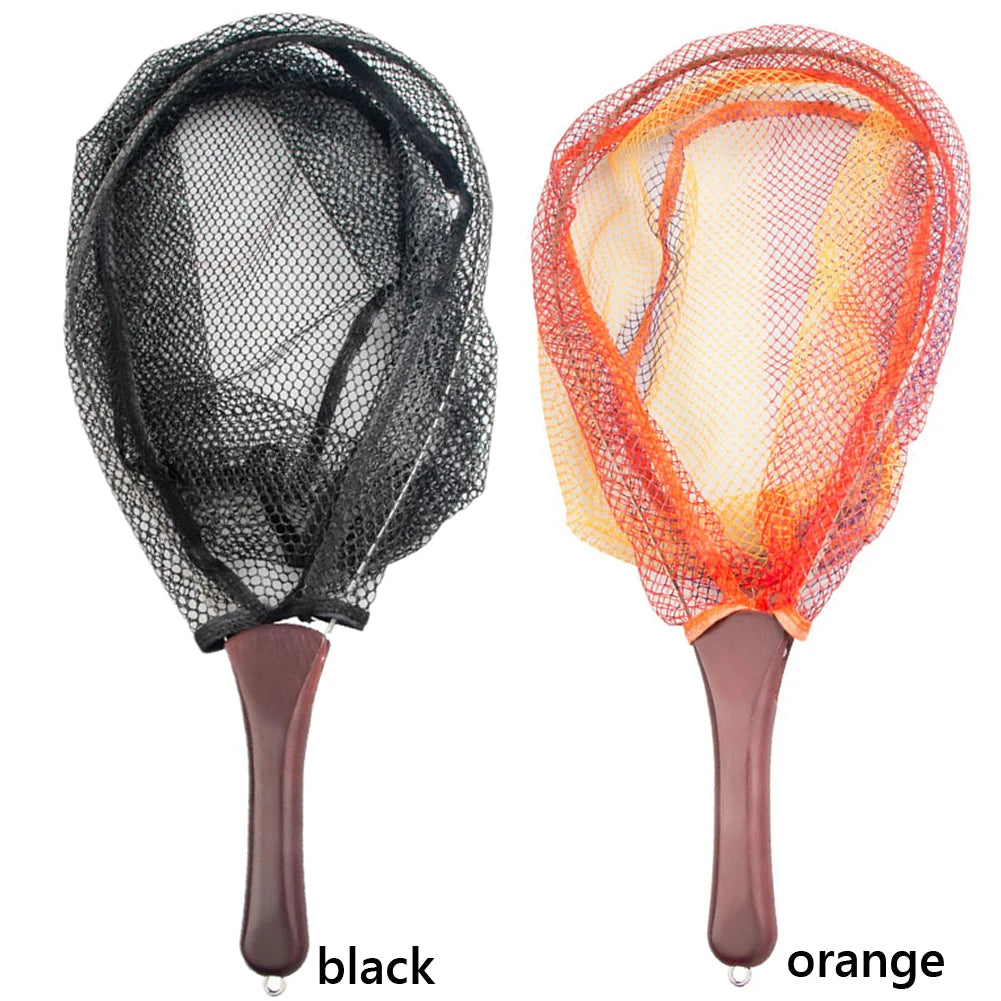 Folding Fishing Net Wooden Handle Fly Fishing Net Catch and Release Net for Trout Bass Pike Fishing Tools
