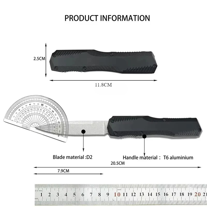 KS 9000 EDC Pocket Knife D2 Blade T6 Aluminium Handle Outdoor Camping Hunting Self-defense Light Weight Folding Knives Hand Tool