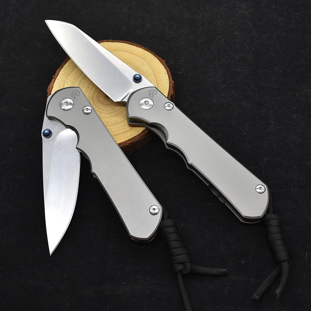 Chris Reeve CR S35VN Blade Ball Bearing  Stone Wash Titanium Alloy Survival Tool Outdoor Camping Knife High Hardness Sharp EDC