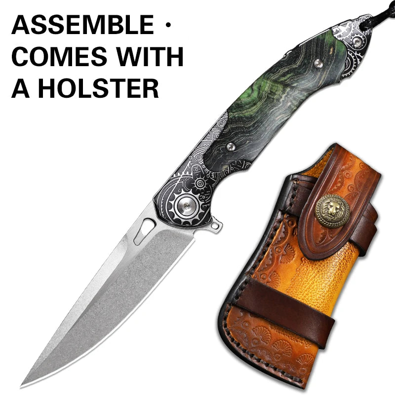 High Quality Handmade M390 Steel Folding Pocket Knife, EDC Men's Pocket Knife, Hiking Adventure Knife, Hunting Survival Knife