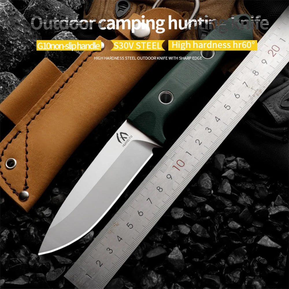 HUANGFU High quality fixed blades, outdoor straight knives, wilderness survival knives, men's knives, tactical knives