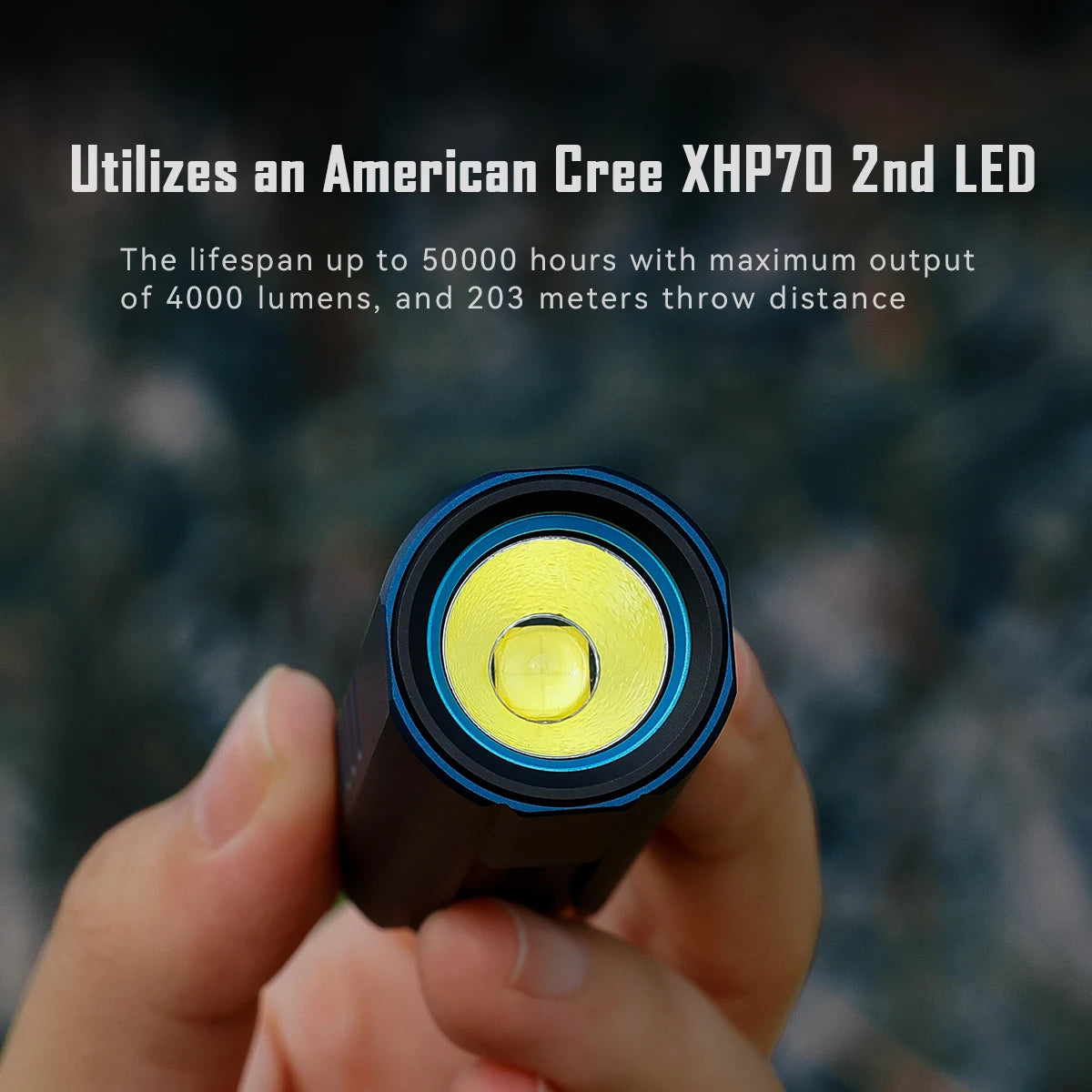 IMALENT LD70 Mini Rechargeable Flashlight Portable Torch 4000LM Outdoor Waterproof Camping Survive Searchlight Lantern Spotlight