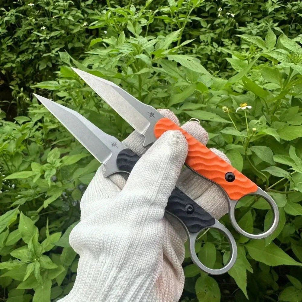 TOOR Straight-edge Knife Ergonomic G10 Handle with Sheath Outdoor Camping High Hardness Multi-functional Tactical Hunting Knives