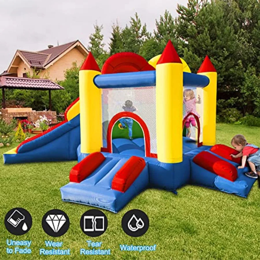 InfIatable Bounce House for 38 yr Bouncy House Accommodate 46 Fun and Safe Indoor Outdoor Play 12.3'Lx10'Wx6.3'H
